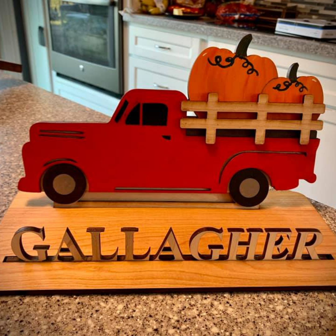 Personalized Interchangeable Vintage Truck Decoration